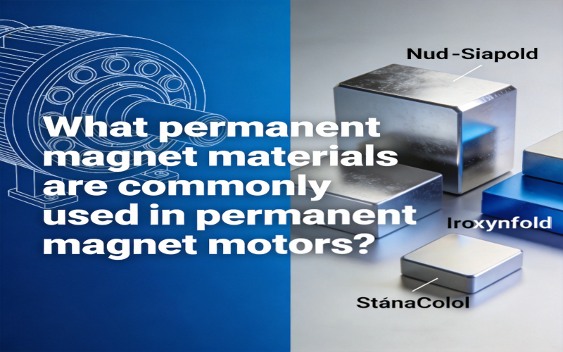 What permanent magnet materials are commonly used in permanent magnet motors?